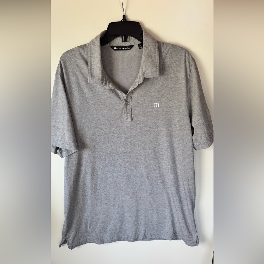TravisMathew Gray Performance Polo Shirt Size XL Golf Casual Men’s
